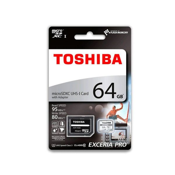 Tarjeta EXCERIA PRO M401 microSDHC UHS-I CLASS 10, con adaptador 64GB